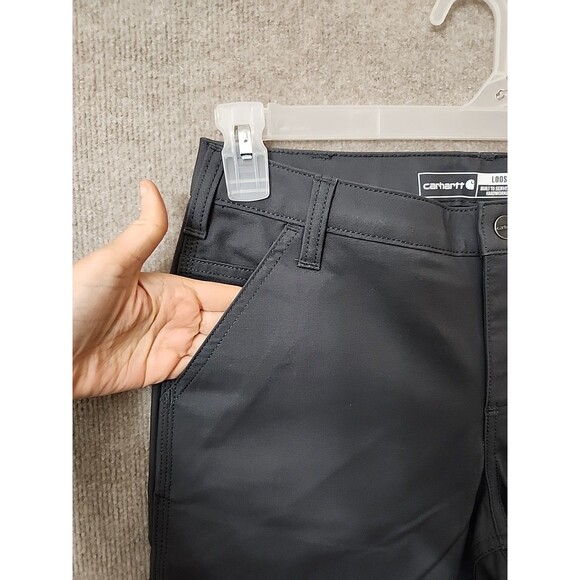 Carhartt Rugged Flex Loose Fit Canvas Work Shorts Womens 6 Gray NEW - Picture 2 of 10